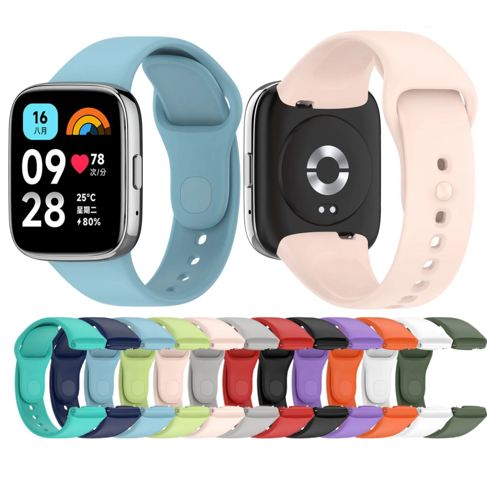 Silikonløkke til xiaomi redmi watch 3 smartklokkereim armbånd til xiaomi redmi watch 3 active lite rem klokkereim