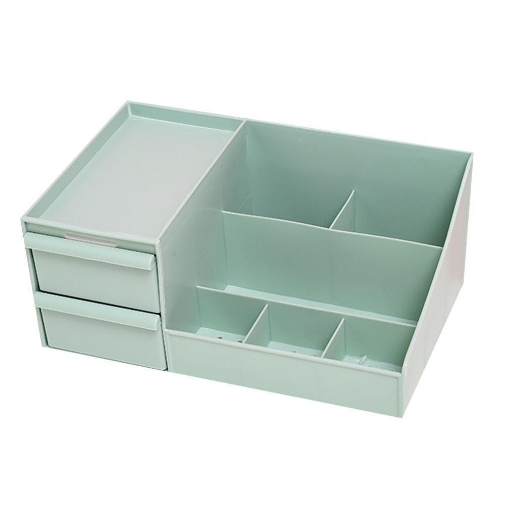 Multi Function DIY School Desk Pen Pencils Drawer Case Storage Box Table Simple Pencil Shelf Holder Office Stationery Supplies: darkgreen