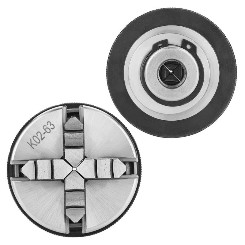 3/4 Jaws Wood Lathe Chuck 50mm 63mm Manual Chuck Self-centering DIY Metal Wood Lathe For Processing Non-ferrous Metals&Non-metal