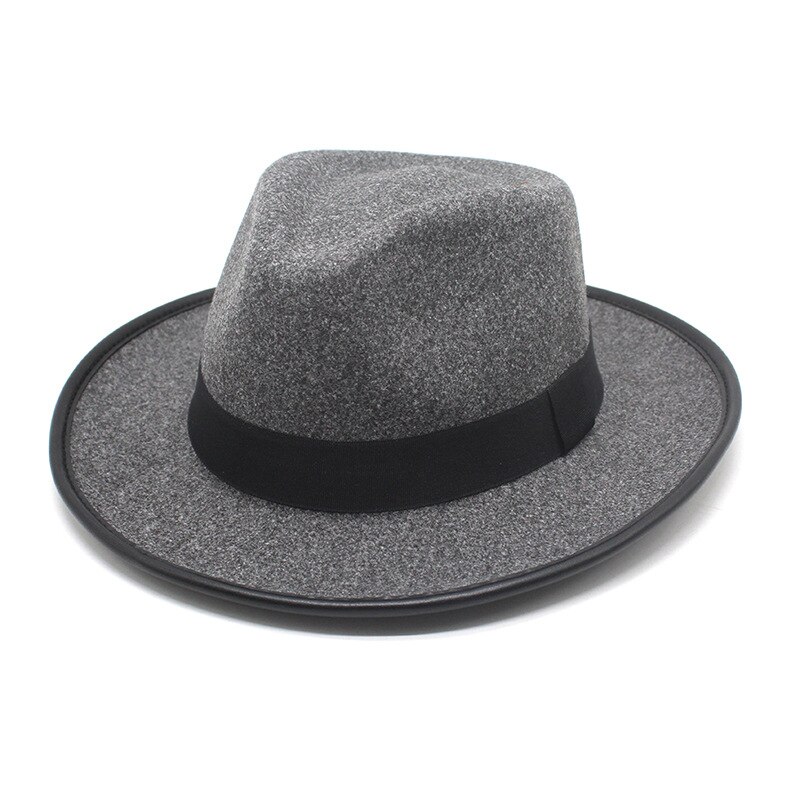 Sombreros de fieltro vintage para hombres y mujeres, sombreros elegantes de lujo con imagen de boda, Panamá, sombrero de cowboy, para primavera y otoño, novedad