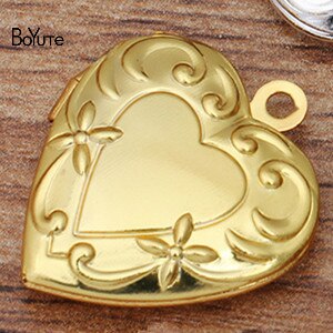 BoYuTe – médaillon flottant en forme de cœur, pour la fabrication de bijoux, 20MM: Gold Plated