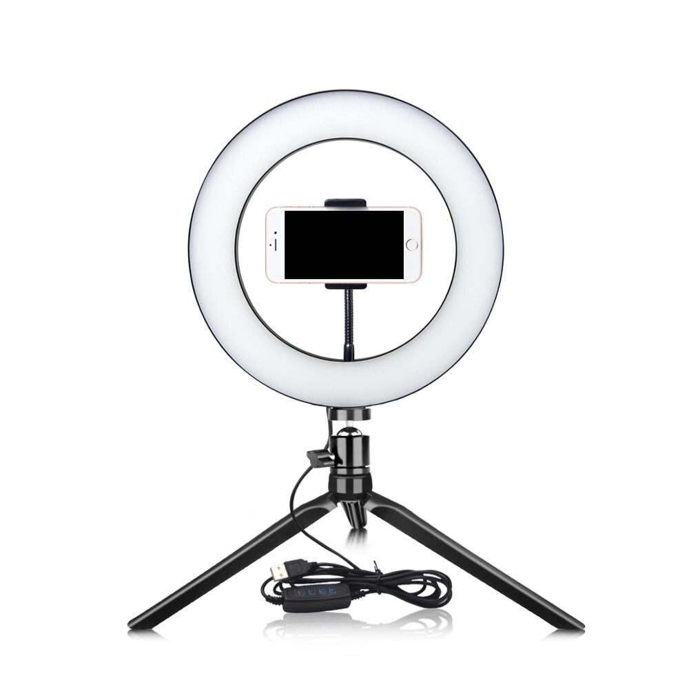 Led Selfie Ring Light Photography Kit di illuminazione lampada ad anello con treppiede per videocitofono Live