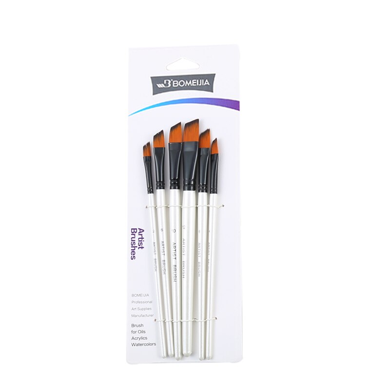 ANYUANKW 5 stuks waaierkwasten, waaierkwastenset, kunstenaarskwastenset, schilderskwasten voor acryl-, aquarel-, olieverfschilderijen, olieverf