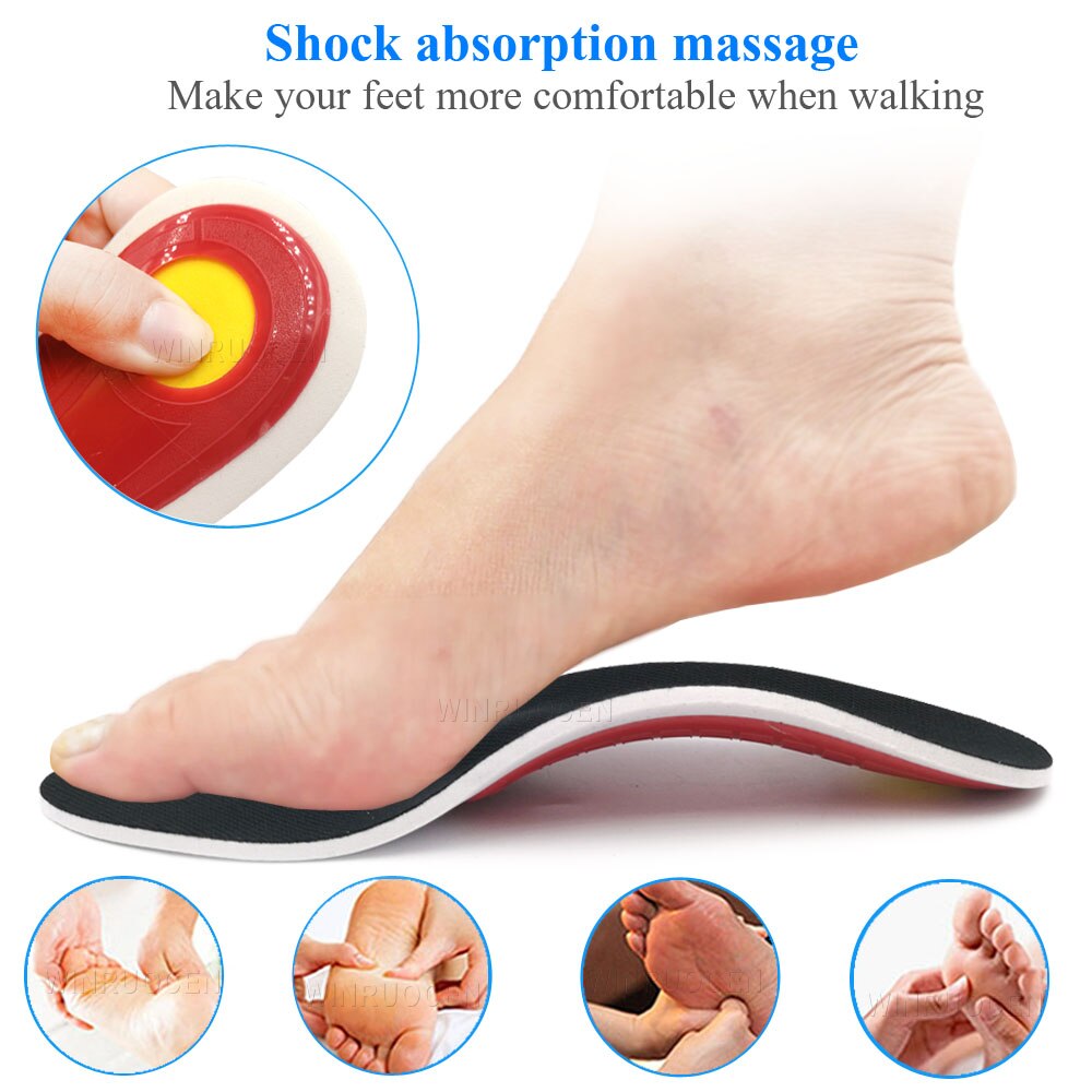 WINRUOCEN EVA Orthotics Insole Healthy Care Varus Flat Foot For X-Legs Valgus Shoes Insert Arch Support Plantar Fasciitis Pads