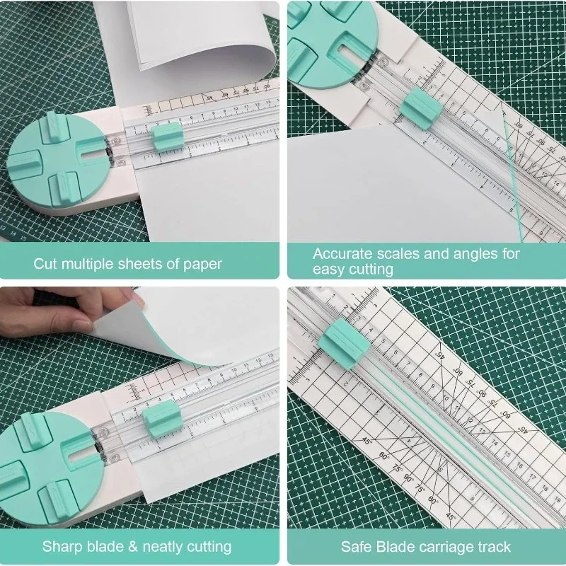 Paper Trimmer 4 Styles Craft Paper Cutter Multi-Function Scrapbooking Tool for Cutting Paper Photos Scrapbook Postcard