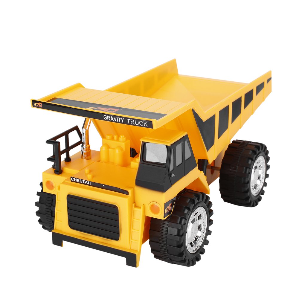 4 Wiel Techniek Auto Speelgoed Model Draad Controle Voorschoolse Leren Voor Kinderen Vrachtwagens Bulldozers Bulldozers Geel