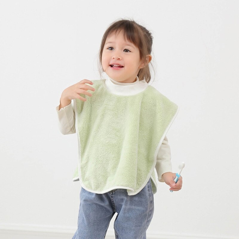 Coral Fleece Baby Slabbetjes Tandenborstel Handdoek Voeden Burp Doek Speeksel Handdoek Schort