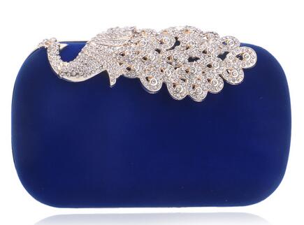 SEKUSA embrayage sacs de soirée couronne strass sacs de soirée sac à main sac à bandoulière pour mariage diamants dame sac à main Mini sacs de soirée: YM1009blue