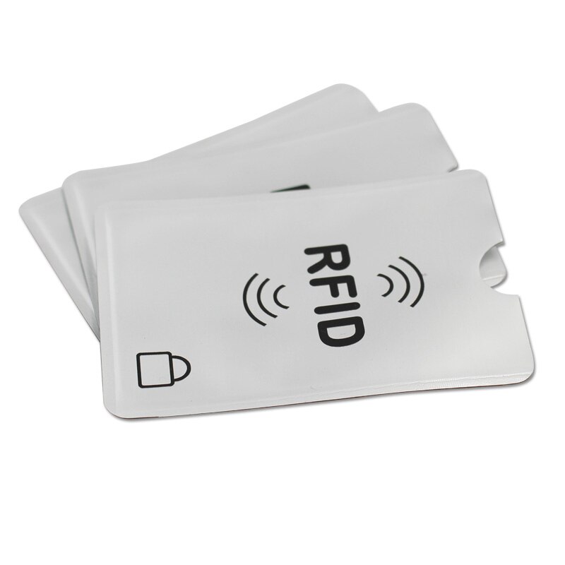 3pc/Lot Aluminum Anti Rfid Reader Blocking Bank Credit Card Holder Protection Rfid Card Reader Metal Credit Card Holder