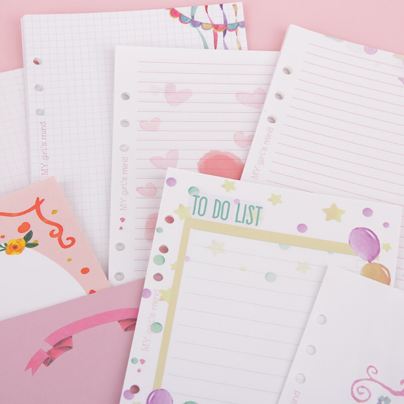 Fromthenon mignon ensemble de papier de remplissage pour A5a6a7 spirale cahiers Kawaii journal recharge Agenda planificateur organisateur noyau intérieur