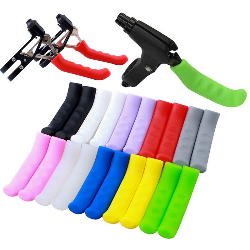 1 Paar Silicone Fiets Lever Grips Protectors Anti-Slip Fiets Remhendel Handvat Mouw Mtb Bike Fietsen Siliconen Rem cover Mc