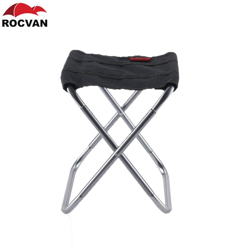 Rocvan Outdoor Folding Stool 7050 Aluminium Alloy Portable diao yu deng Travel Barbecue yeying deng Train Camp Chair: Silver