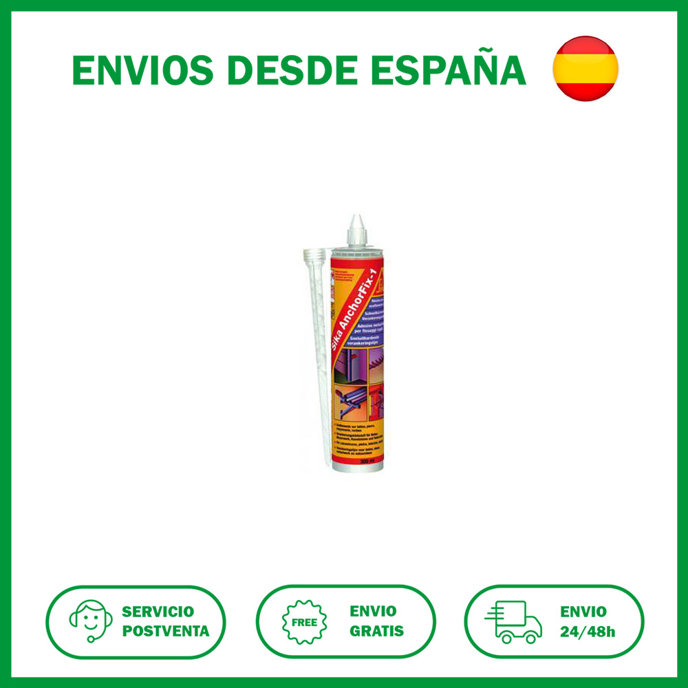Taco Quimico Anchorfix 1 300ml Gris Sika. Tornillería y fijación lineal.