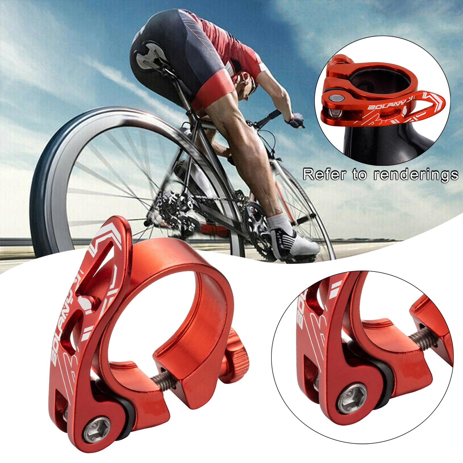 Pince de tige de selle de vélo, anodisée, pour pièces de vélo de route et de montagne: Red 31.8mm