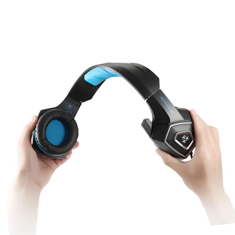 Hunterspider V1-auriculares, de doble Canal, para videojuegos, con micrófono y conector de 3,5 Mm, para dispositivos inteligentes de Audio y videojuegos, para PC y PS4