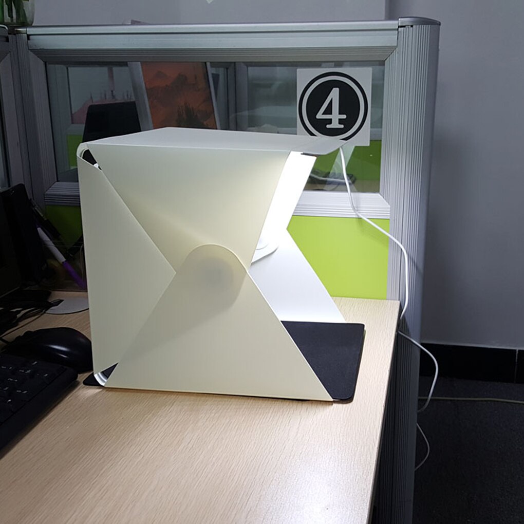 Mini caja de estudio fotográfico plegable, Fondo de fotografía con caja de luz integrada, tienda de iluminación LED para fotografía