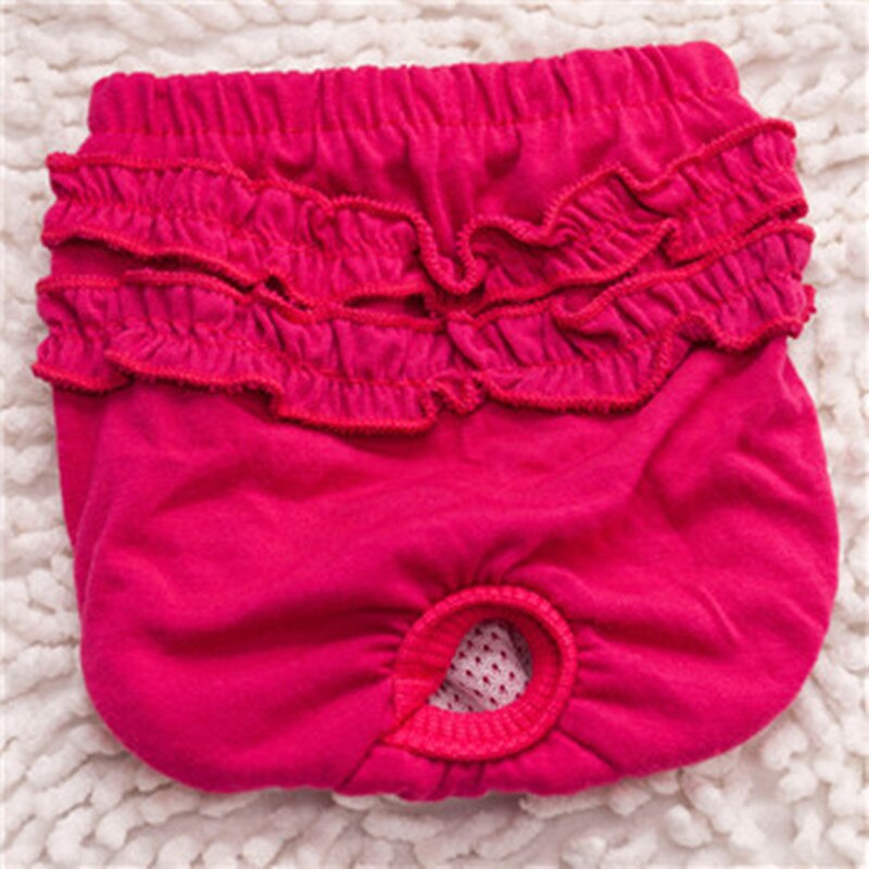 Pet Physiologischen Hosen Spitze Hosen Hund Anti-Mobbing Waschbar Weibliche Hund Shorts Pet Kleidung: Rot / L