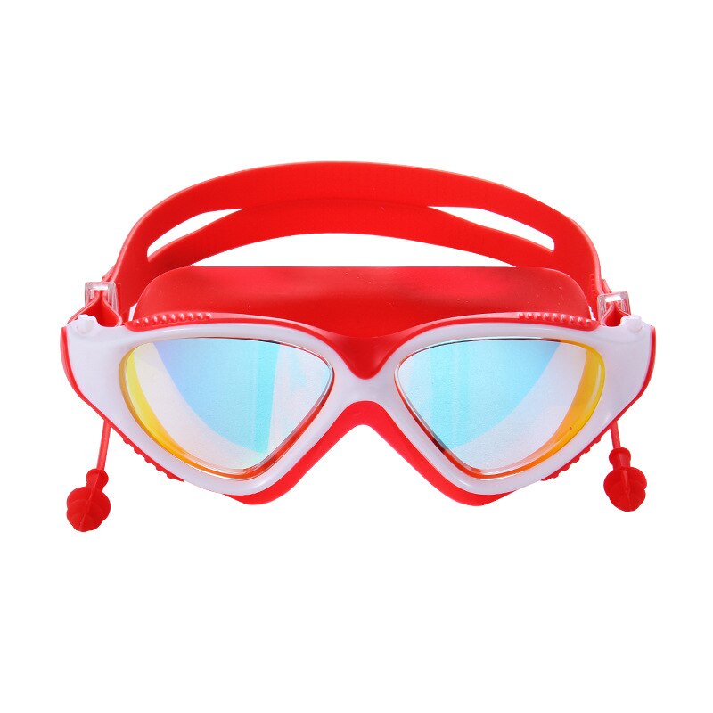 Gafas de natación con tapones para los oídos, protección para deportes acuáticos, máscara de buceo antiniebla para hombres y mujeres, gafas de buceo subacuáticas profesionales: red