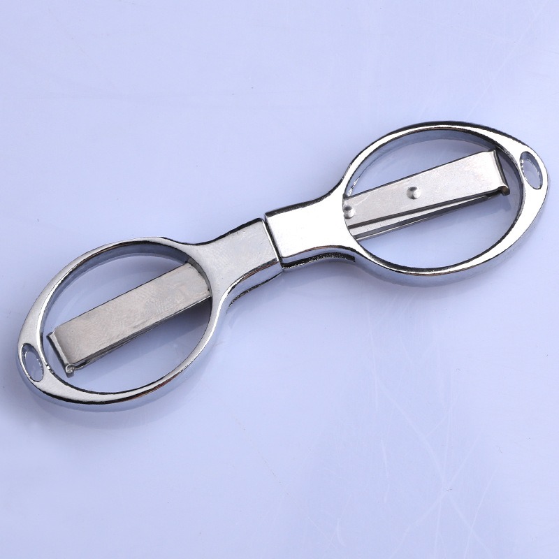 Folding Scissors Stainless Steel Scissors Multifunctional Outdoor Fishing Children's Handmade Scissors Sewing Scissors: Zinc alloy silver