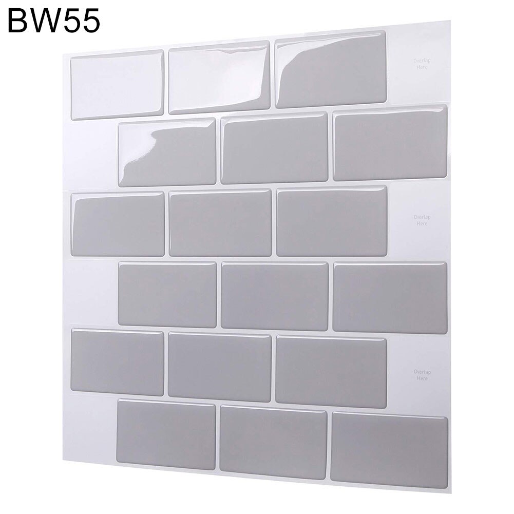 Mosaiikki itseliimautuva laatta backsplash seinätarra vinyyli kylpyhuone keittiö kodin sisustus tee itse vedenpitävä öljynkestävä: Bw55