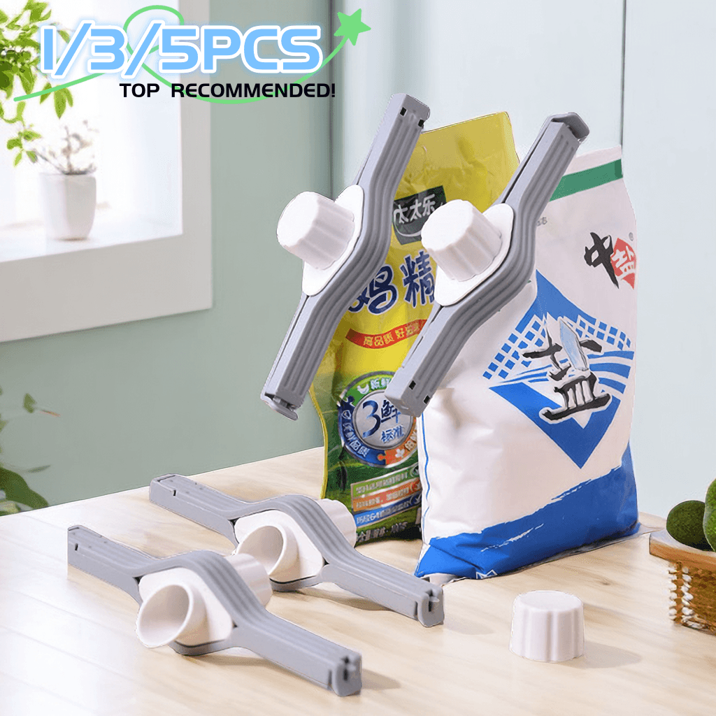 1-5PCS Schroefdop Afdichting Clip Kruiden Zak Melkpoeder Zout Zak Afdichting Clip Snack Voedsel Behoud clip Keuken Accessoires