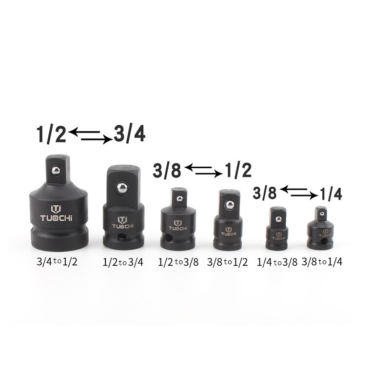 1PCS Embout Adaptateur CR-V Réducteur Ensemble 1/4 &quot;3/8&quot; 1/2 &quot;1&quot; Visseuse à Chocs Conversions pour L&#39;impact Armes Clés Cliquets