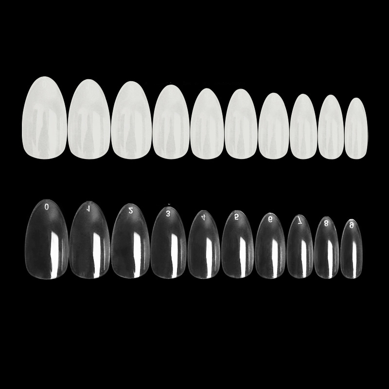 600 Stks/partij Korte Amandel Volledige Cover Nail Tips Stiletto Valse Nep Nagels Voor Nails Extension System Nail Tech Tips Diy gereedschap