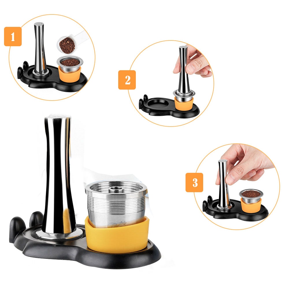 Icafilas rustfritt stål gjenbrukbart illy kaffefilter tukle sett påfyllbare kapsler pod tukle til illy  x9 x8 x7.1 y5 y3 y1.1