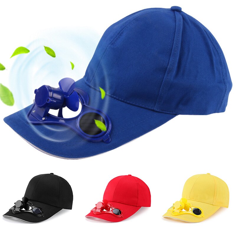 Summer Outdoor Sport Hats Sun Protection Cap With Solar Cool Fan Sunscreen Solar Powered Fan Hat Bicycling Climbing Baseball Cap