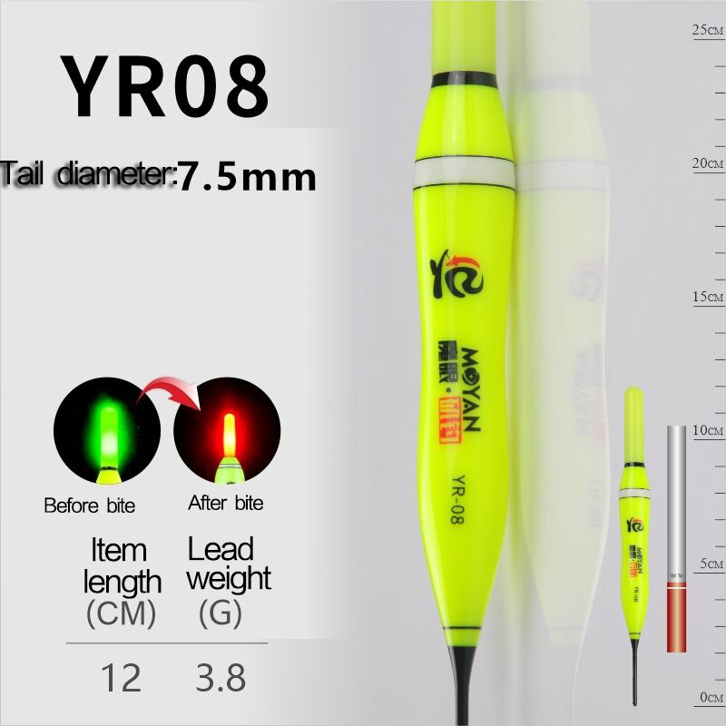 Flotador de pesca inteligente, Sensor de gravedad, luminosas de noche, flotadores de pesca, luz Led brillante eléctrica, recordatorio automático, Bobber de pesca: 08