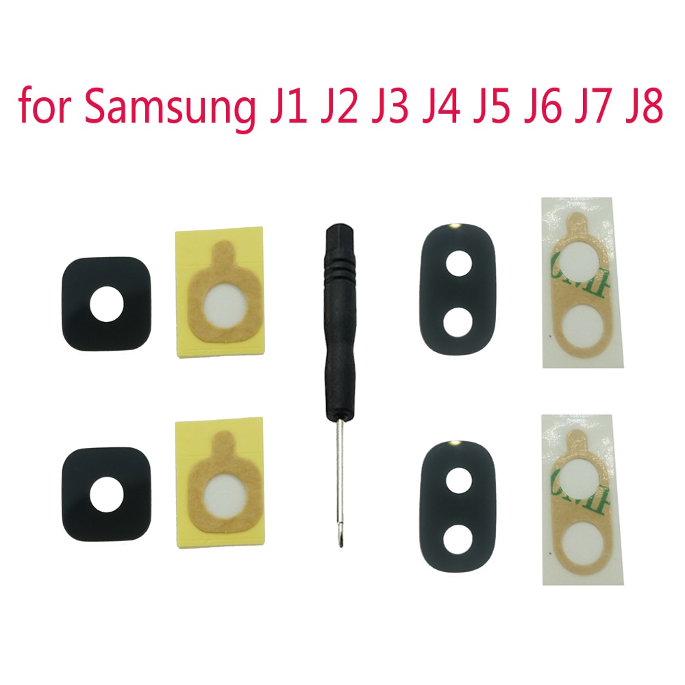 Camera Glass Lens For Samsung J1 J2 J3 J4 J5 J6 J7 J8 Original Phone Back Camera Protection Lens Cover Replacement + Tools