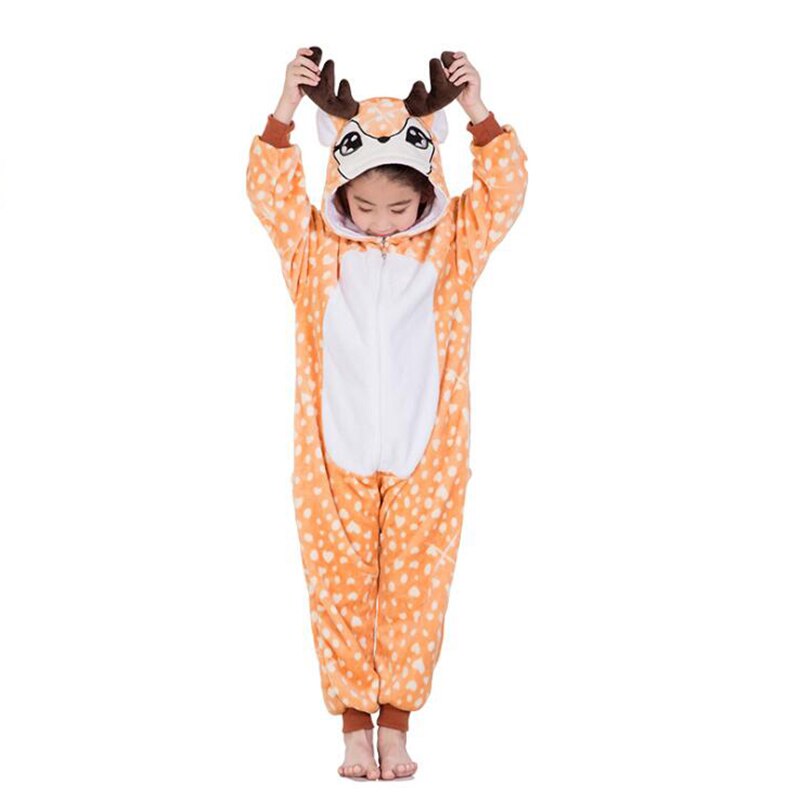 Niños animales unicornio Tigre kigumi set de pijamas de invierno Onesies niños Navidad Elk pijamas niños niña mono de franela