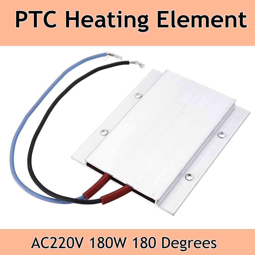 220V 60/80/100/120/180 Graden Constante Temperatuur Keramische Aluminium Heater Ptc Heater Ptc verwarmingselement Shell 77*62Mm: 180W 180Degrees