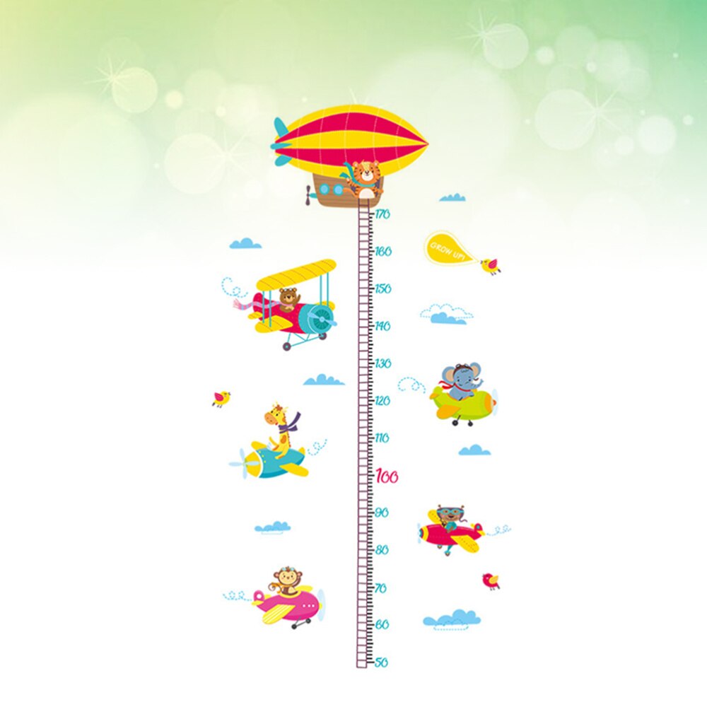1PC Kids Funny Removable Cartoon Animal Height Measure Sticker for Kindergarten