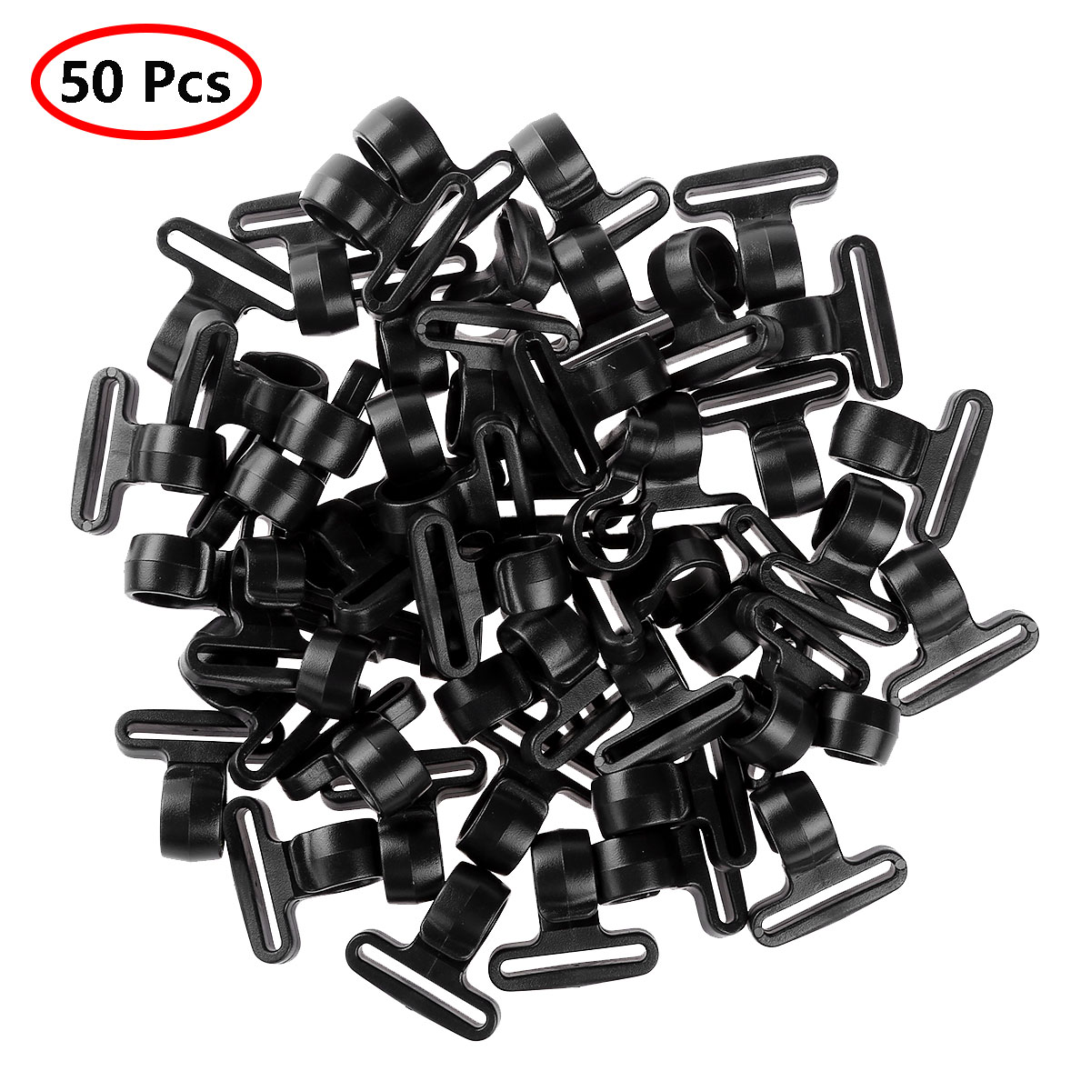 50Pcs 25mm Plastic Webbing Hooks Buckles Hooks Tent Hook Backpack Kit Accessory for Keychain Outdoor Camping Hiking: Default Title