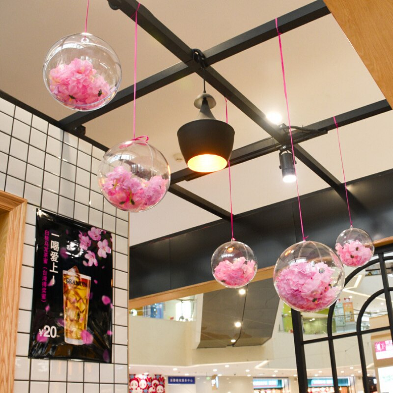 Clear Plastic Craft Ball Transparent Sphere Bauble Xmas Hallowmas Baubles