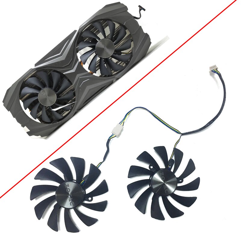 95mm gpu blæser gaa 8 s 2u til zotac gtx 1070 1080 ti gtx 1070ti 1080ti amp edition grafikkort køleblæsere 4 pin køler blæser
