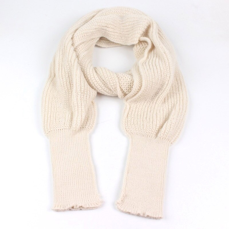 Herfst Sjaal Deken Vrouwen Effen Kleur Gebreide Trui Tops Sjaal Met Mouwen Wrap Winter Warme Sjaal Sjaals: beige