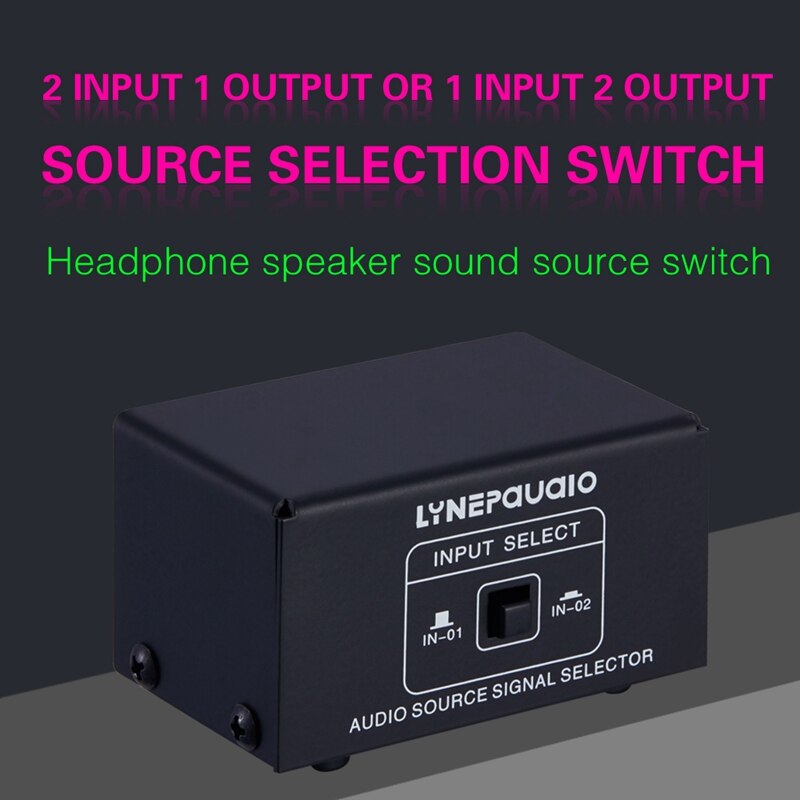 LYNEPAUAIO o commutateur 2 entrées 1 sortie ou 1 entrée 2 sorties commutateur haut-parleur stéréo Rca o Source sélection du Signal pas de perte