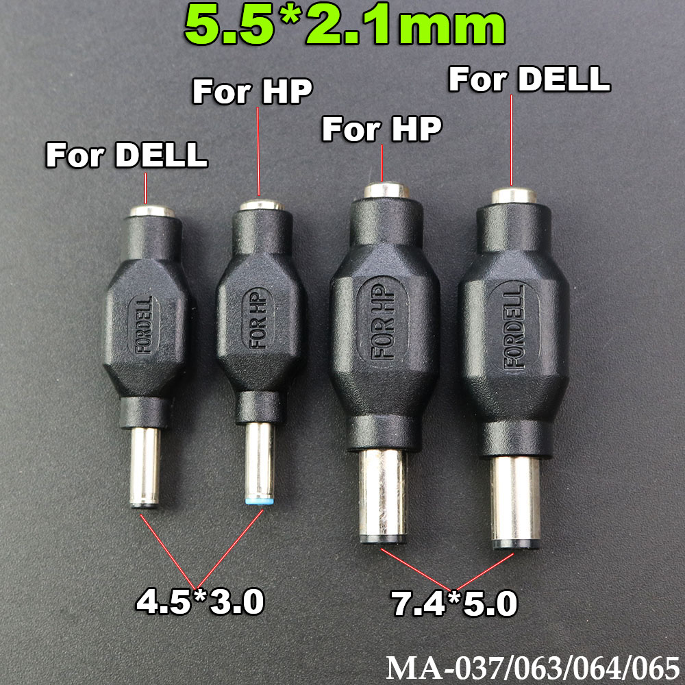 1Pc DC Power Adapter 7.4x5.0/4.5x3.0 Male Plug to 5.5x2.1mm Female Jack DC Power Charger Plug For HP Notebook Pc Laptops 5.5*2.1
