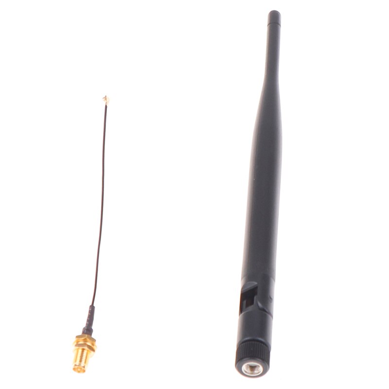 5dBi-Cable macho de 2,4g WiFi, antena de 2,4 GHz, enrutador inalámbrico macho de RP-SMA aéreo + 21cm PCI U.FL IPX a RP SMA