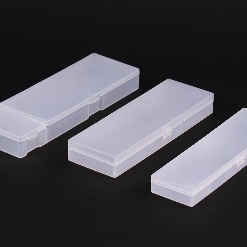 Eenvoudige Transparante Etui Frosted Plastic Potlood Pennen Opbergdoos Briefpapier Kantoorbenodigdheden