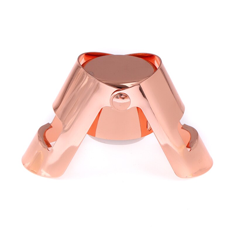 1PC Stainless Steel Bottle Cap Champagne Red Wine Silica Gel Preservation Cap Wine Stopper Kitchen Bar Tool: rose gold