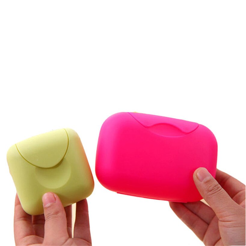 Jabonera portátil de plástico para baño, recipiente de almacenamiento para ducha, viaje, senderismo, dispensador de jabón, estante, novedad