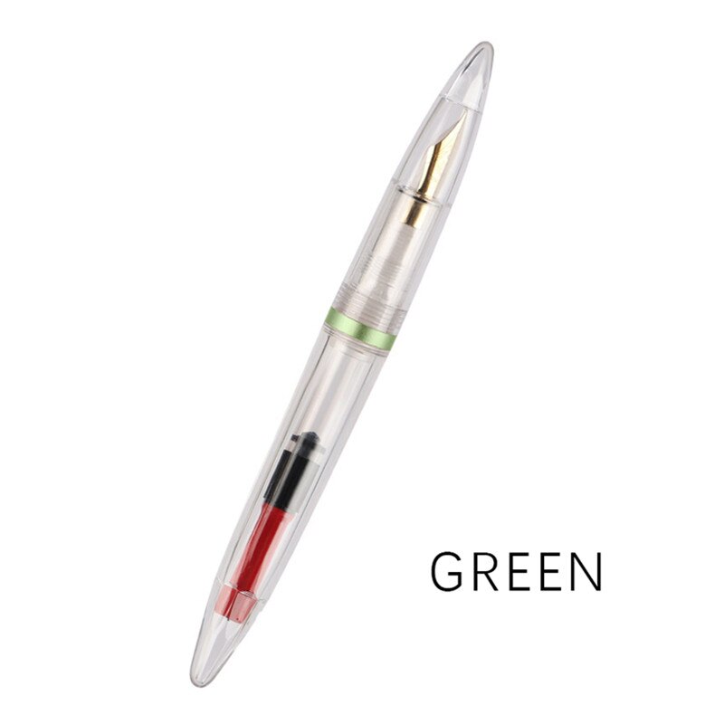 Ink Pen 0.38mm/0.5mm Yong Sheng 3411 Large Ink Capacity Eyedropper Fountain Pen Eye Dropper Filling Pen: green