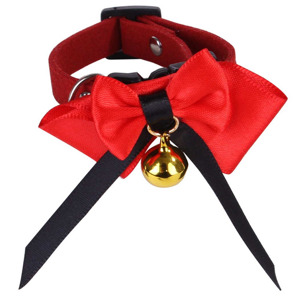 Collar decorativo ajustable para mascotas, decoración estilo campana, pajarita para pollo, pato, ganso