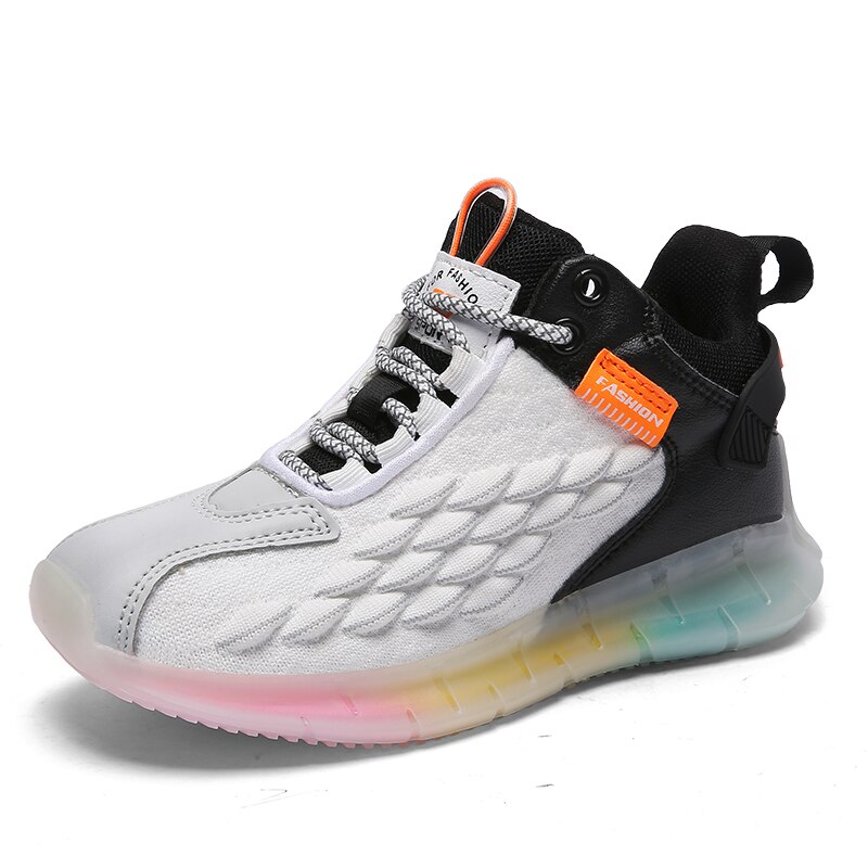 Herfst Winter Kinderen Sport Schoenen Voor Jongens Meisjes Sneakers Studenten Ademend Kinderen Schoenen Meisjes Sneakers Licht Schoenen Jongens: white black / 35