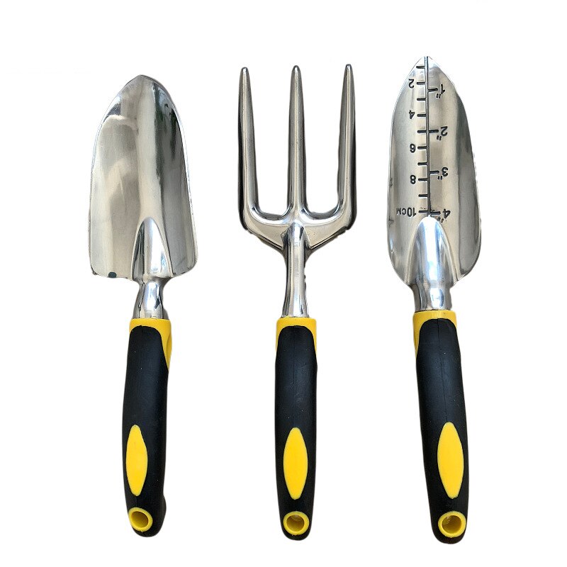 Mini Garden Tools Set Outdoor Kids Spade Manual Portable Shovel Rake Trowel Loosening Soil Planting Tool For Flower Potted Plant: 3PCS Aluminum Alloy