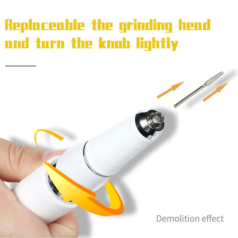 Ponceuse à ongles Portable, 30000RPM Rechargeable, mèches de polissage pour appareil de manucure, ensemble de maître des ongles, nouveauté