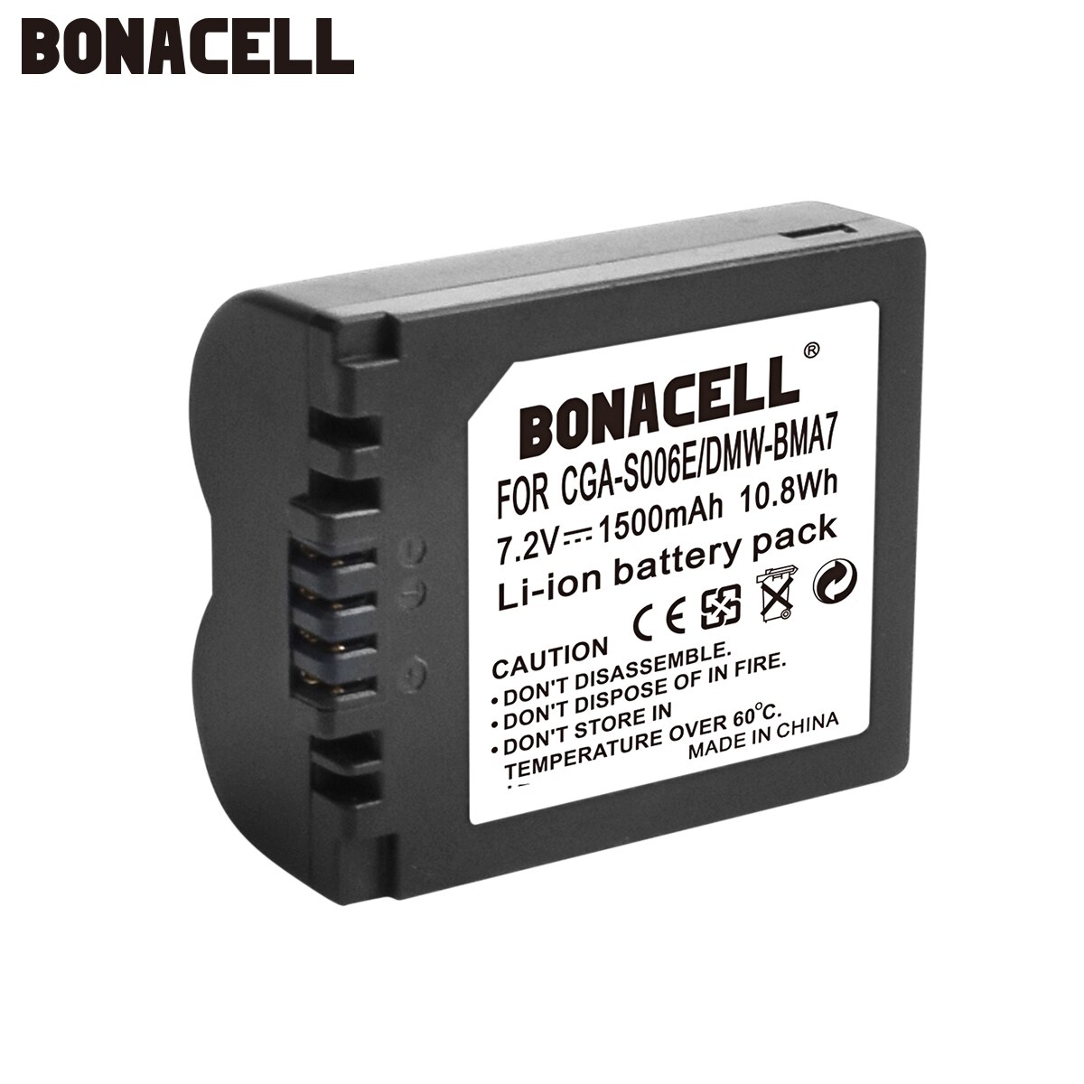 Bonacell 1500mAh CGA-S006 CGR CGA S006E S006A S006 DMW-BMA7 Camera Battery for Panasonic DMC FZ7 FZ8 FZ18 FZ28 FZ50 FZ30 L50